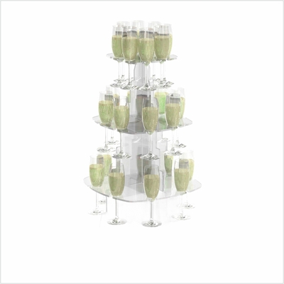 Etagere Acryl Q3S mit Sektgläsern